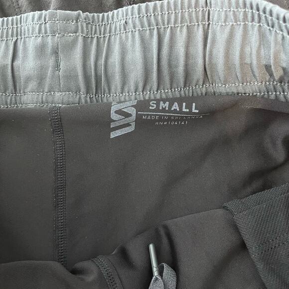 Second Skin Black Athletic Stretch Lined Performance Running Shorts Size Small - Picture 6 of 7